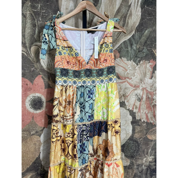 New Anthropologie Rosalinda Patchwork Maxi Dress Size XS $228 - Picture 4 of 5